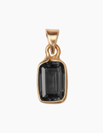 Load image into Gallery viewer, Emerald black pendant gold plated
