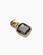 Load image into Gallery viewer, Emerald black pendant gold plated