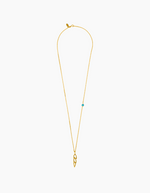 Load image into Gallery viewer, Open feather necklace gold plated