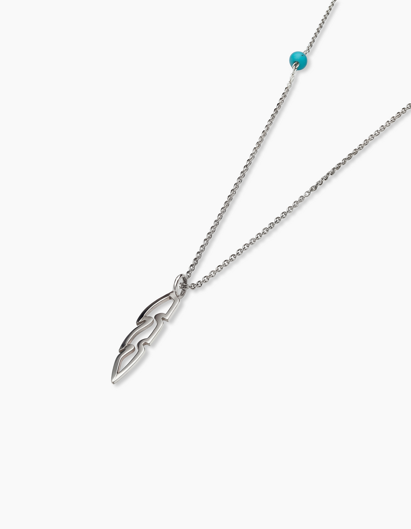 Open feather necklace