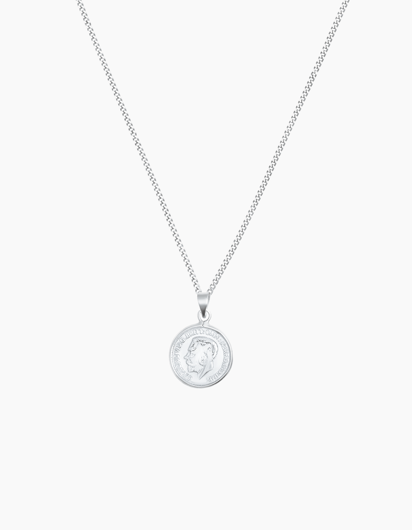 Coin necklace silver