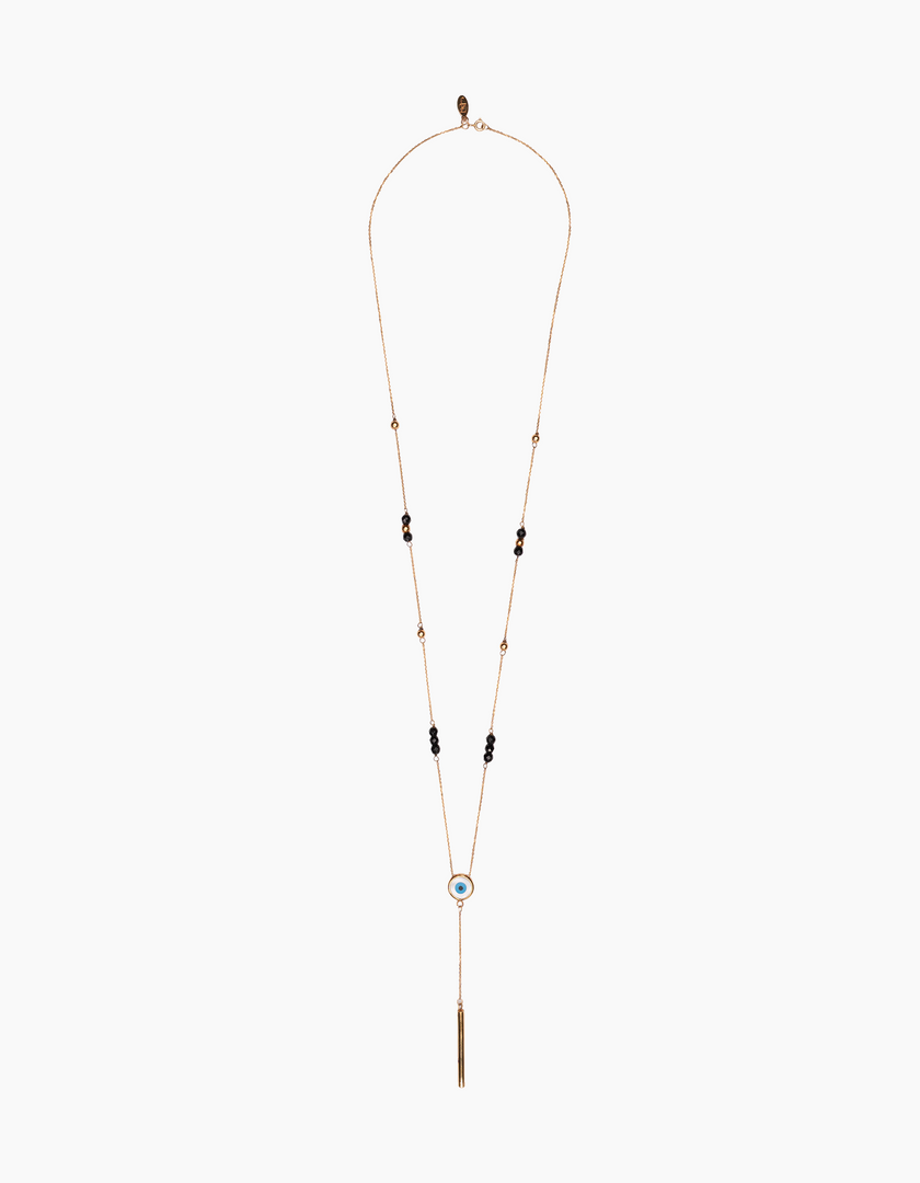 Eye nail silver necklace