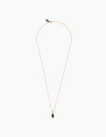 Load image into Gallery viewer, Emerald green necklace gold plated