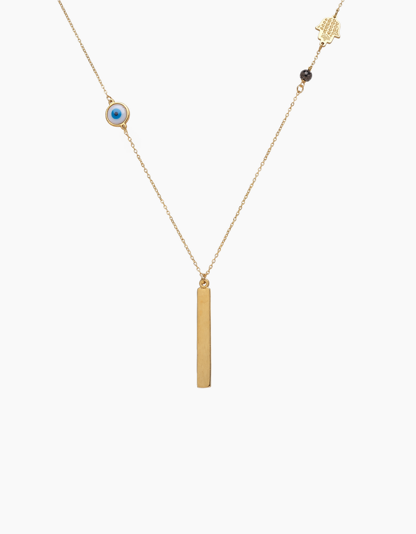 Eye necklace gold plated