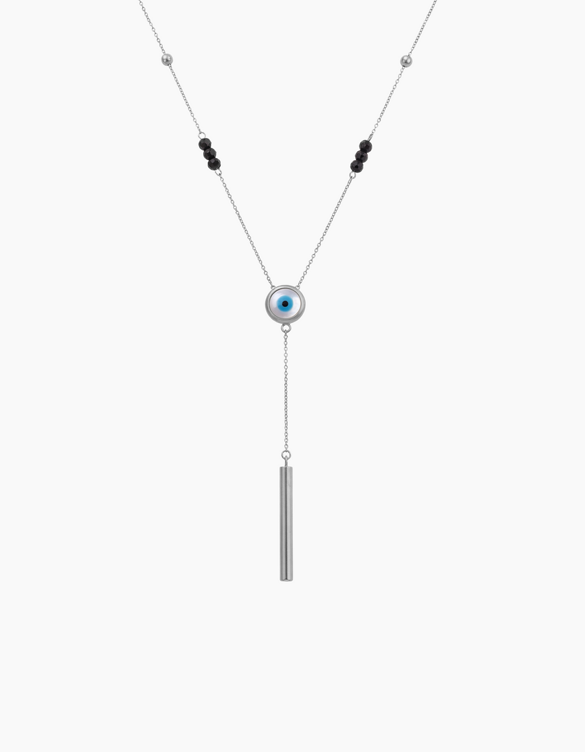 Eye nail silver necklace