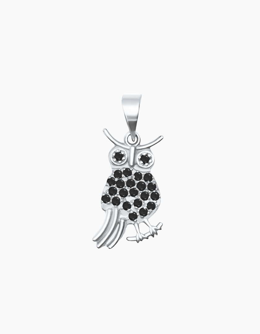 Owl necklace silver