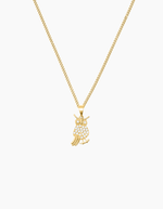 Load image into Gallery viewer, Owl necklace gold plated