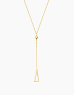 Load image into Gallery viewer, Triangle necklace gold plated