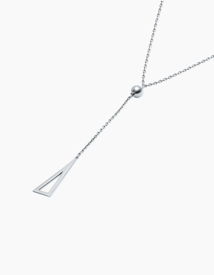 Triangle necklace silver