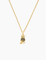 Load image into Gallery viewer, Owl necklace gold plated