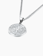Load image into Gallery viewer, Compass necklace silver