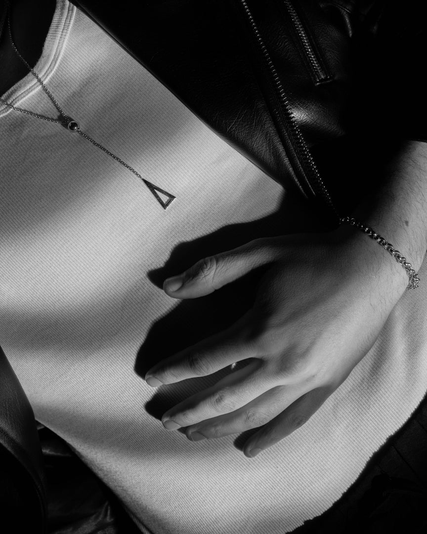 Triangle necklace silver